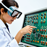 **

"A fully clothed female engineer in a professional setting, wearing modest attire and safety goggles, working on a complex electronic circuit board. The background is a clean and organized lab environment. Safe for work, appropriate content, professional, perfect anatomy, correct proportions, natural pose, well-formed hands, proper finger count, natural body proportions, high resolution."

**