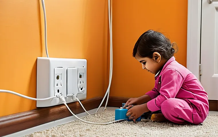 전기기기 보호 및 안전 - **"A serene and well-lit living room in a modern Pakistani home. A family, consisting of a mother (m...