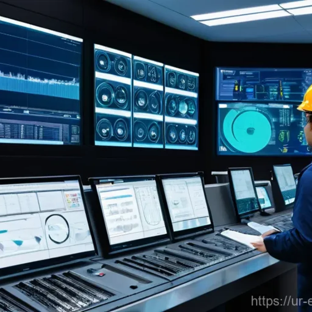 전기공학의 에너지 산업 응용 - **Prompt 1: Modern Thermal Power Plant Control Room**
    A highly detailed, realistic image of a st...