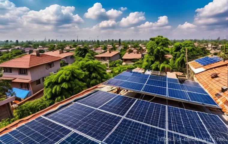 재생 가능 에너지 시스템 - **Prompt:** A warm and inviting scene inside a comfortable, moderately decorated Pakistani living ro...