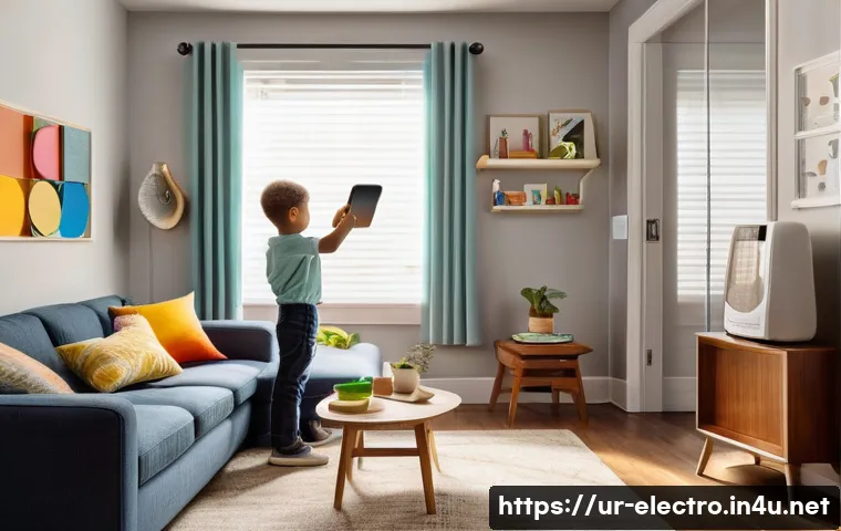 전자기학 개론 - **Prompt:** "A warm and inviting living room scene, with natural daylight streaming through a window...