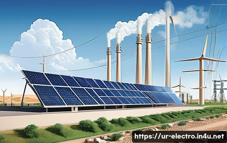 전력 전송 및 분배 - A detailed illustration of a modern electrical power generation plant in Pakistan, showcasing large ...