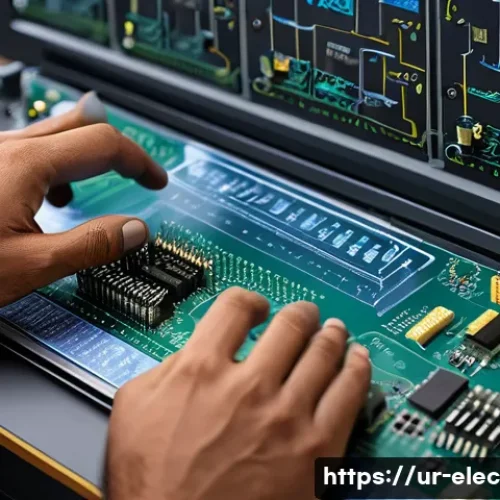 디지털 회로의 전력 분석 - A detailed digital circuit design workspace showing an engineer’s hands working on a schematic with ...