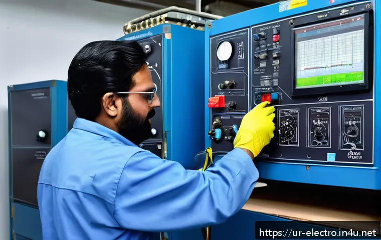 전기기기 진동 분석 - A highly detailed industrial workshop scene in Pakistan showing a skilled Urdu-speaking technician p...