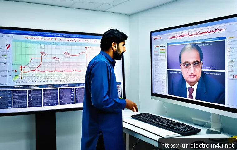 전기기기 설계의 경제성 분석 - A detailed, high-tech electrical device design workspace in a modern Pakistani engineering lab, show...